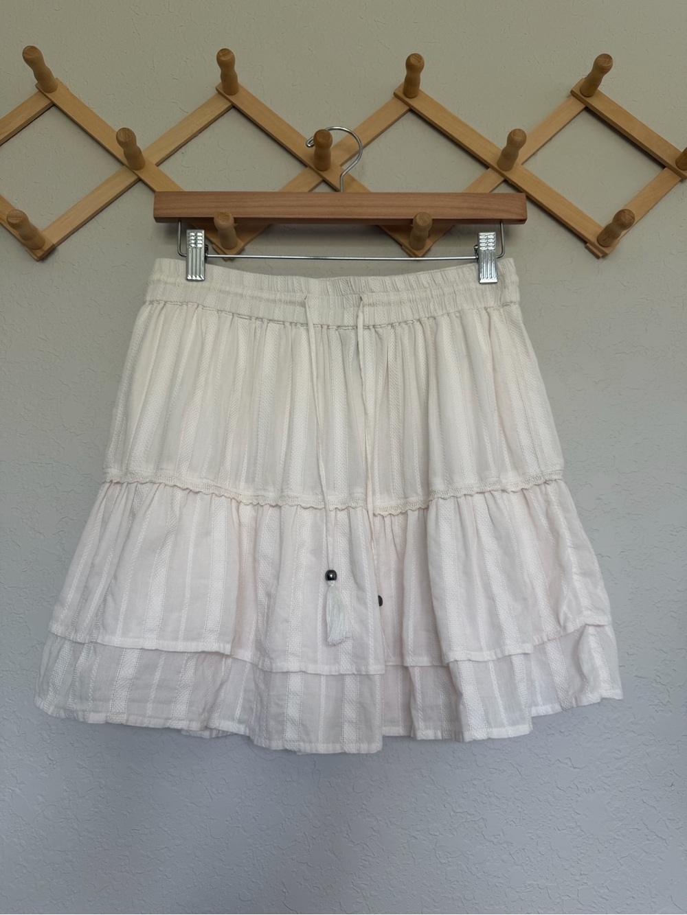Paige Baby Pink Tiered/ruffle Miniskirt